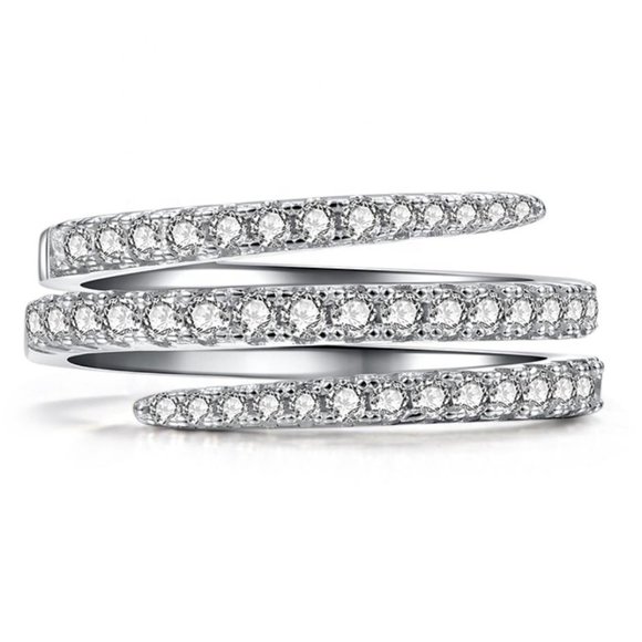💎Fever Macro Pave Beautiful Thin Stackable Rings for Women, MARR9197 - Picture 1 of 6